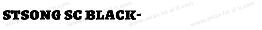 stsong sc black字体转换